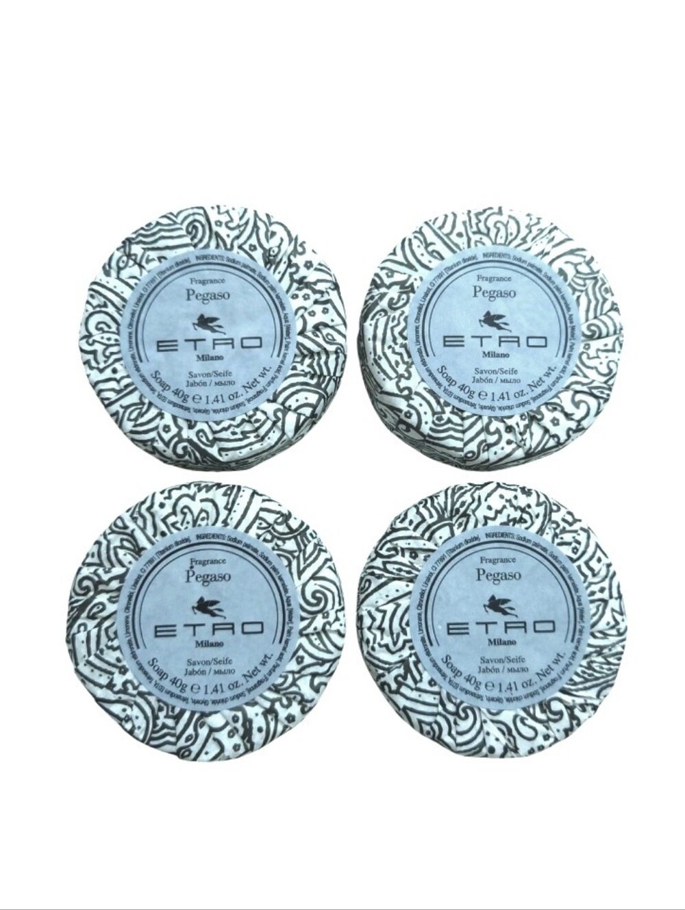 ETRO Pegaso Hand Body Soap Set Of 4 New